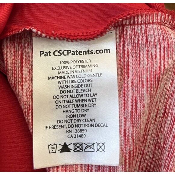 Mens XL Cleveland Guardians Embroidered C Logo Red Golf Polo Shirt Columbia - Picture 6 of 6